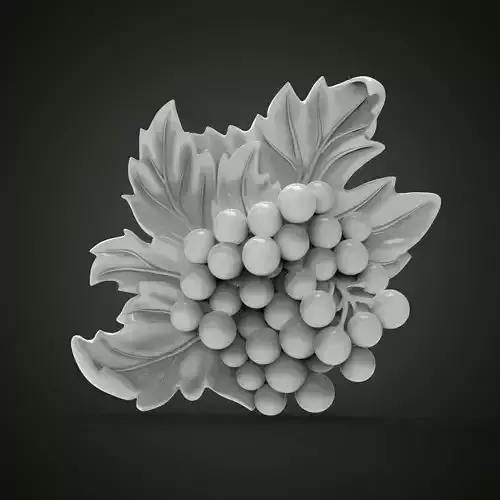 Grape bas-relief 3D print model