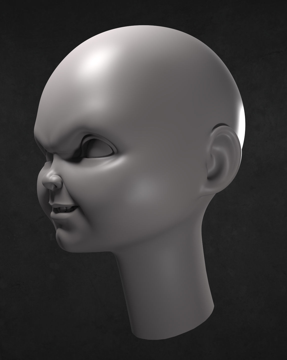 Chucky Doll Head 3D print model_2