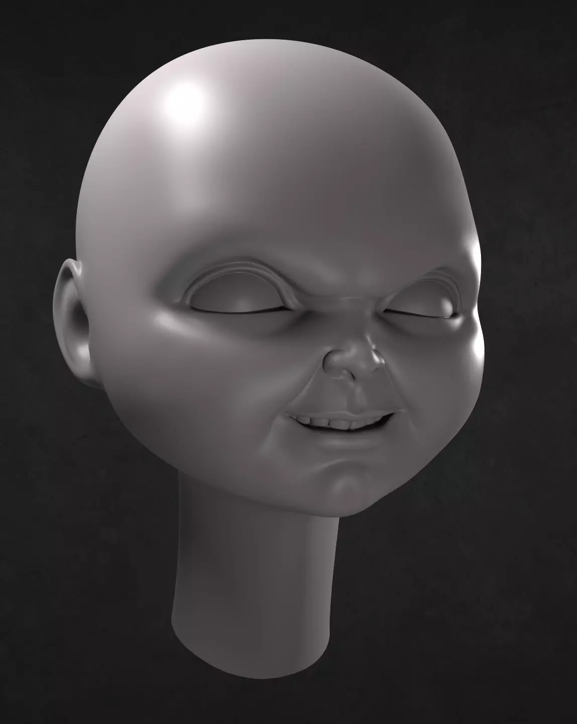 Chucky Doll Head 3D print model_0