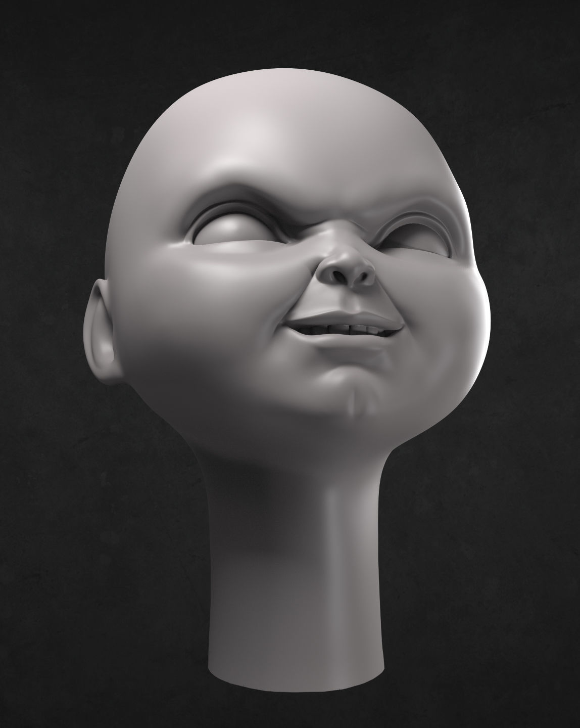 Chucky Doll Head 3D print model_5