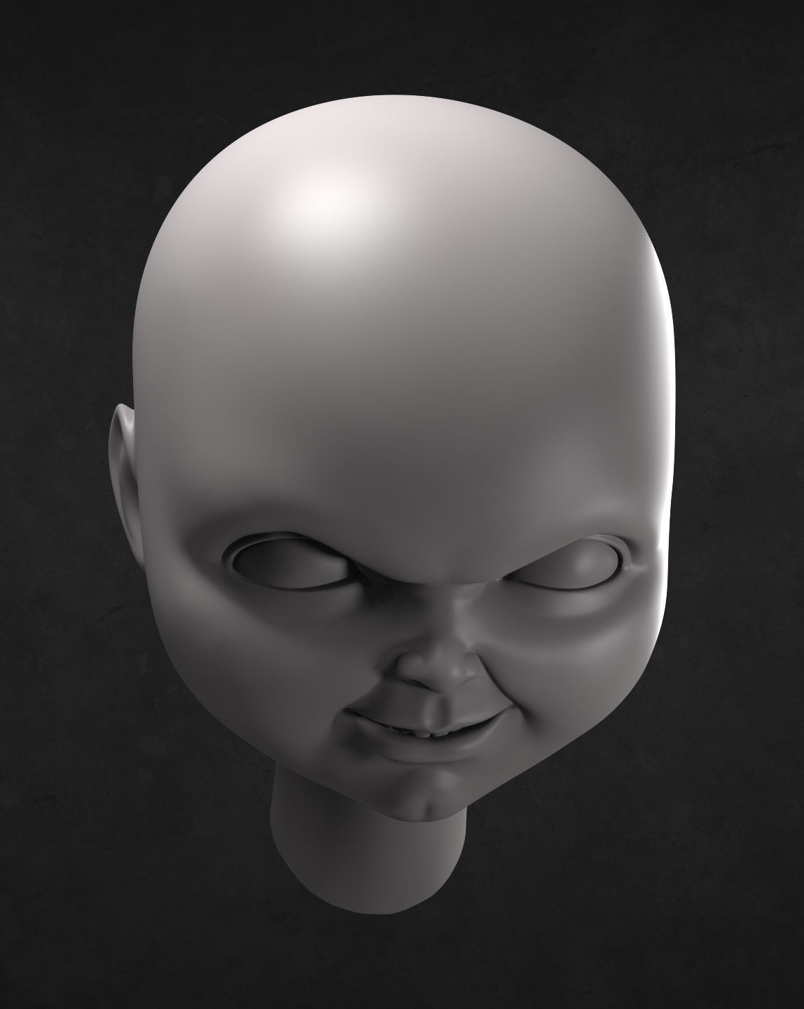 Chucky Doll Head 3D print model_3