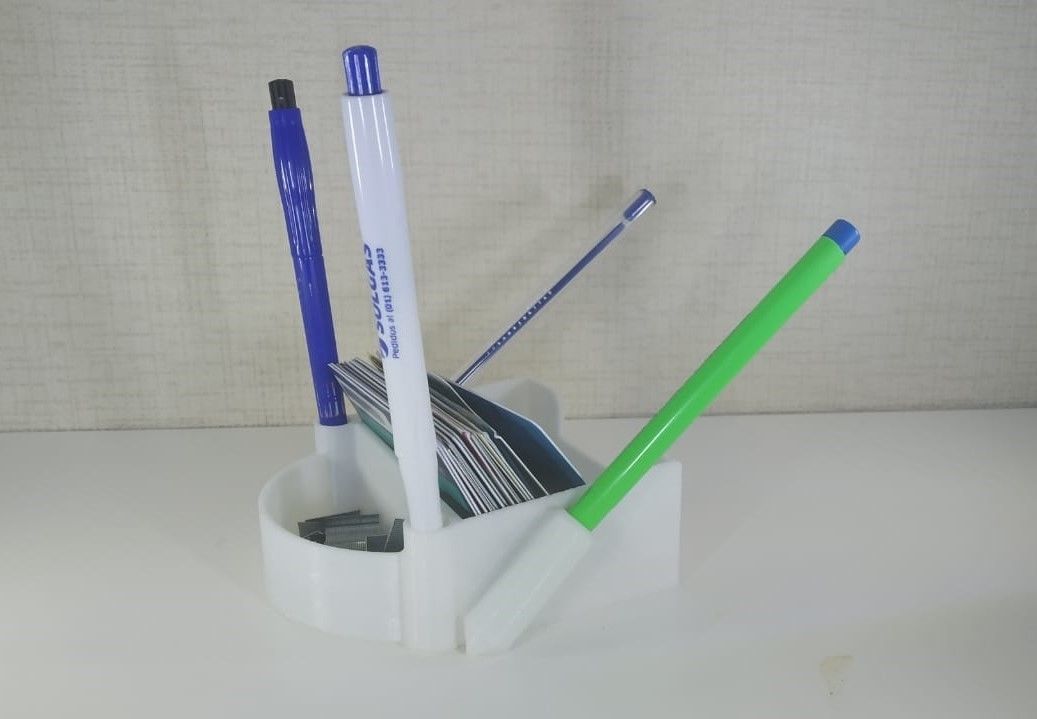 Card and pencil holder Free 3D print model_3