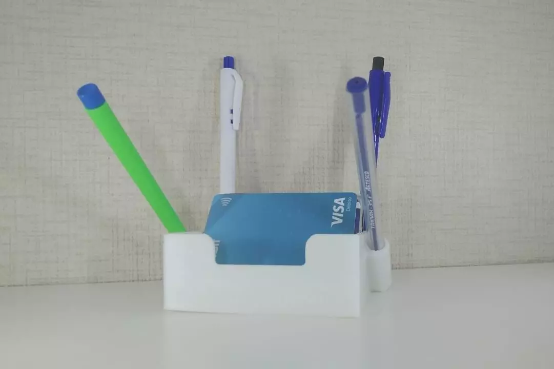 Card and pencil holder Free 3D print model_0