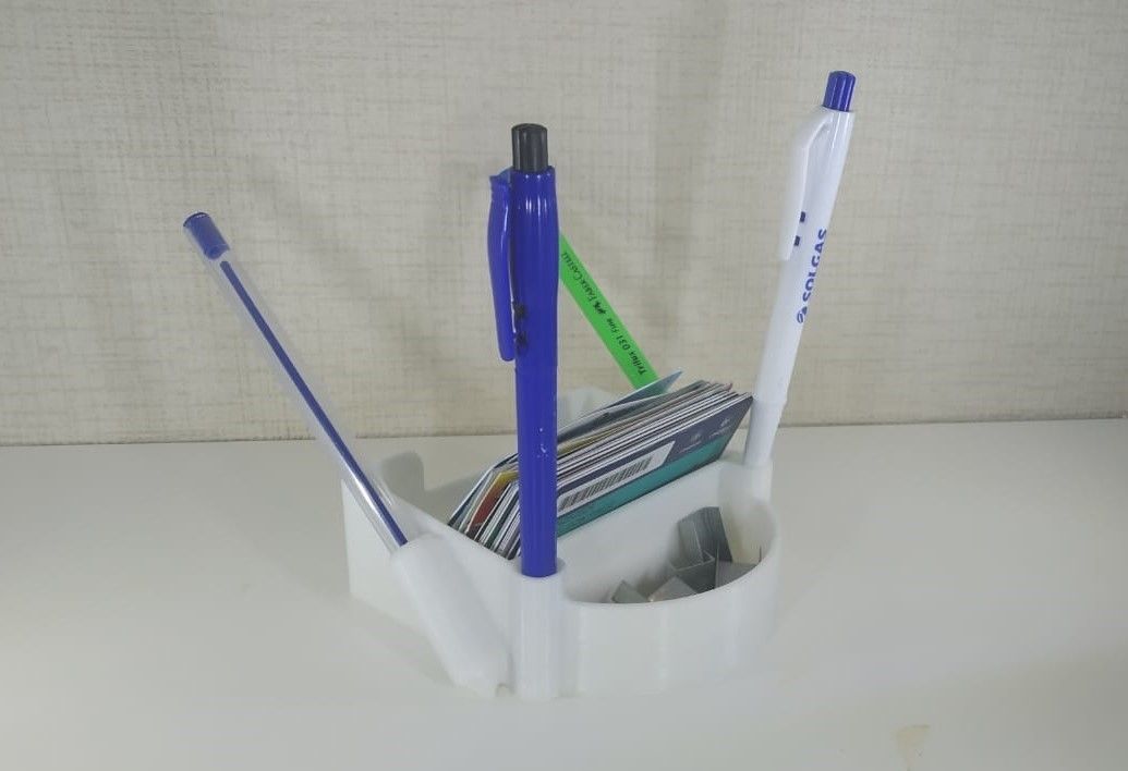 Card and pencil holder Free 3D print model_1