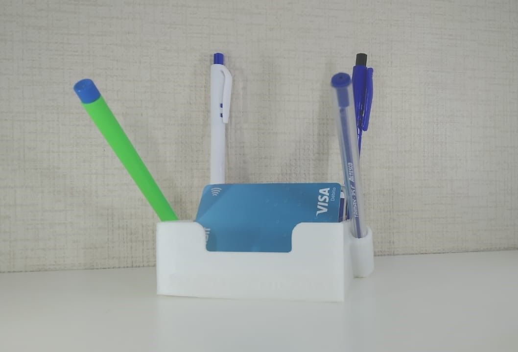 Card and pencil holder Free 3D print model_2