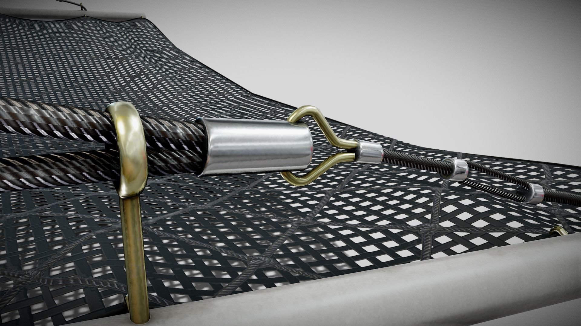 Construction Safety Net - Personnel Fall Net Low-poly 3D model_6