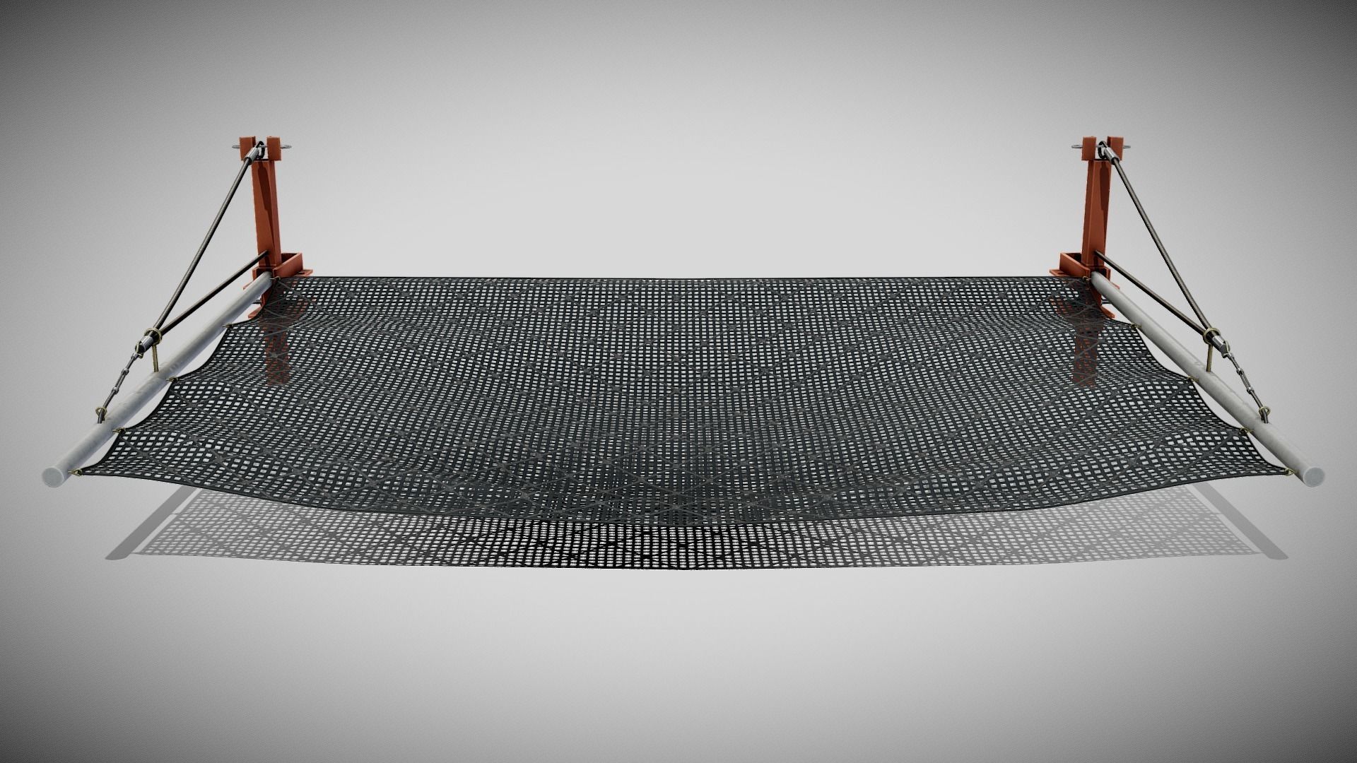 Construction Safety Net - Personnel Fall Net Low-poly 3D model_2