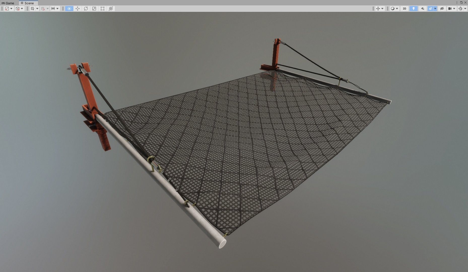 Construction Safety Net - Personnel Fall Net Low-poly 3D model_10