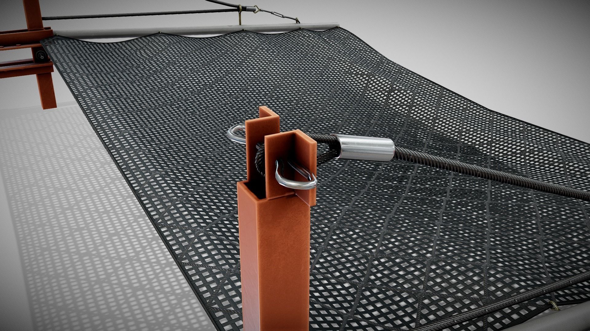 Construction Safety Net - Personnel Fall Net Low-poly 3D model_7