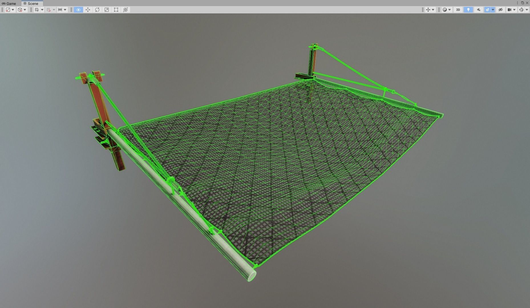 Construction Safety Net - Personnel Fall Net Low-poly 3D model_11