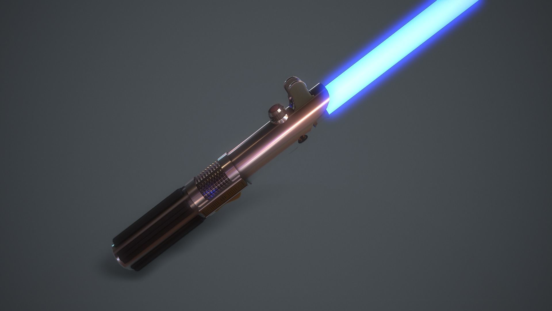 Light Saber Pack Star Wars Episode III Anakin Dooku and Obi-Wan 3D model_6
