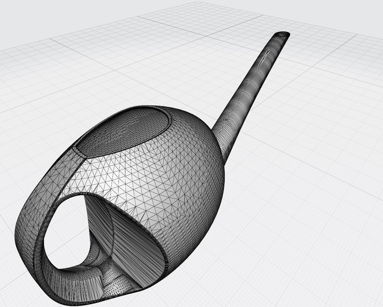 Plastic watering can with original design Low-poly 3D model_4