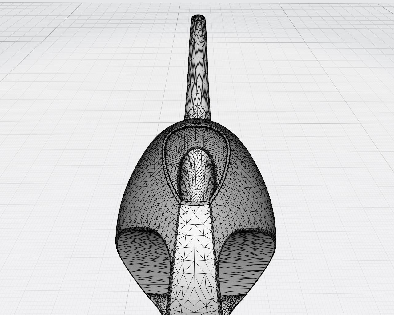 Plastic watering can with original design Low-poly 3D model_5