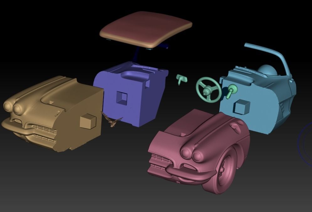 Faye Valentine Cowboy Bebop with extra torso and car  3D print model_5