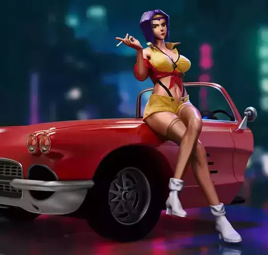 Faye Valentine Cowboy Bebop with extra torso and car 