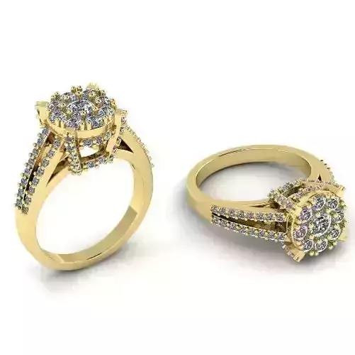 311 Ring with many stones