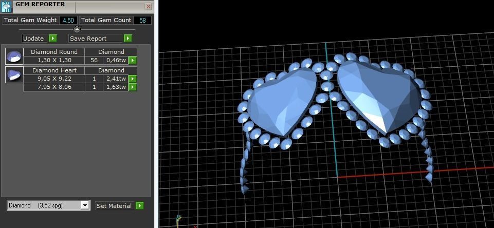 307 Ring with stones in the form of a heart 3D print model_9