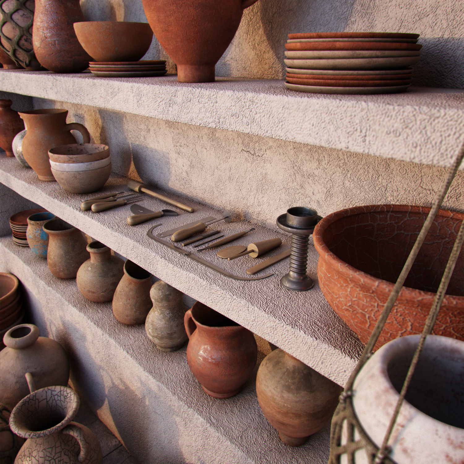 Pottery Workshop 3D model_1