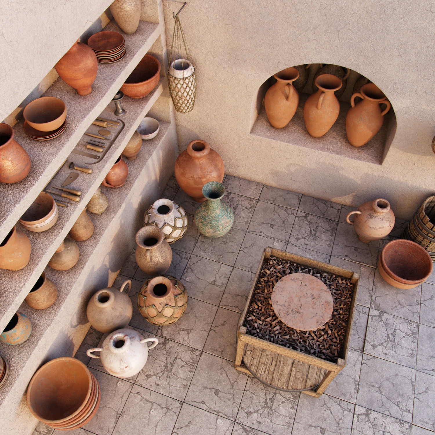 Pottery Workshop 3D model_2