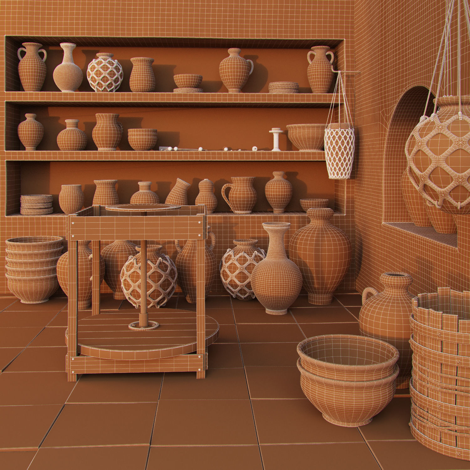 Pottery Workshop 3D model_4