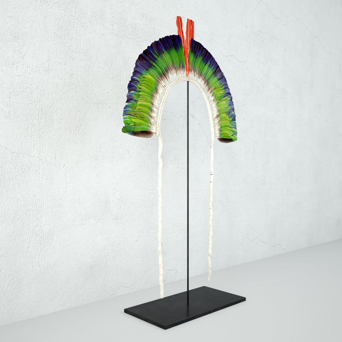 Juruna Tribe Feather Headdress 3D model_3