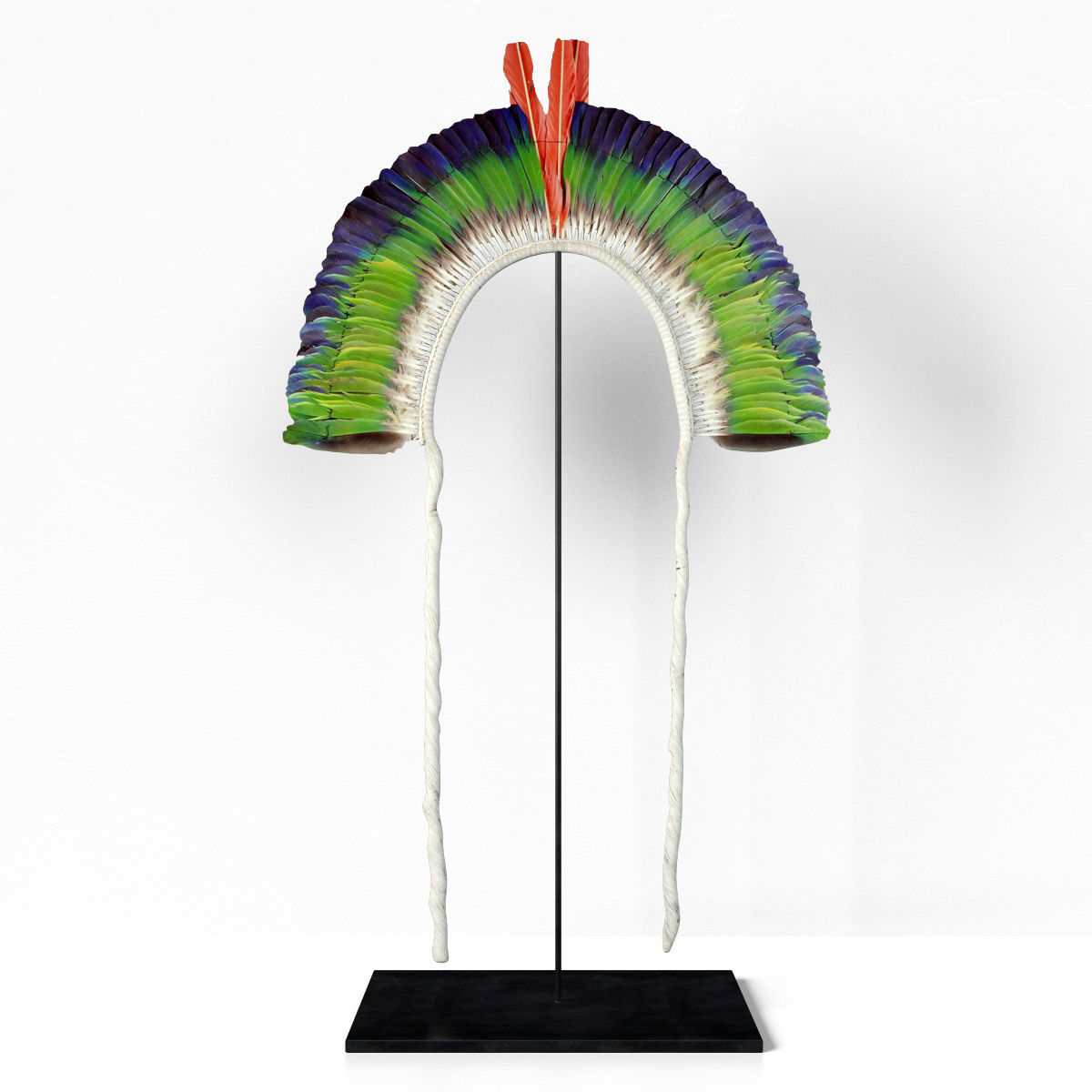 Juruna Tribe Feather Headdress 3D model_1