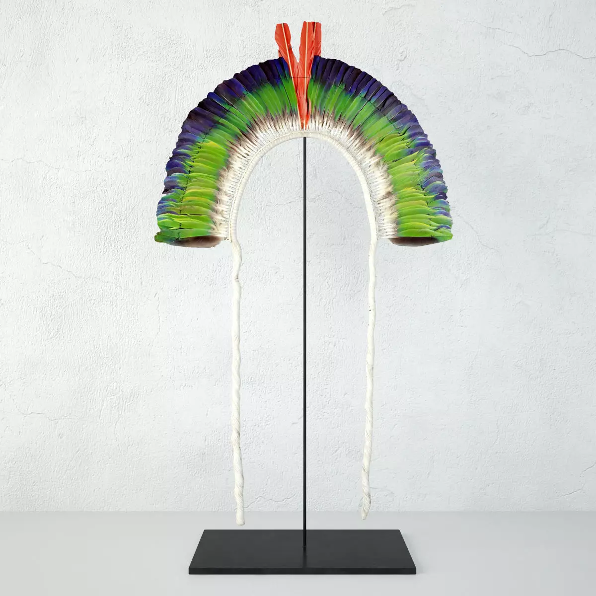 Juruna Tribe Feather Headdress 3D model_0