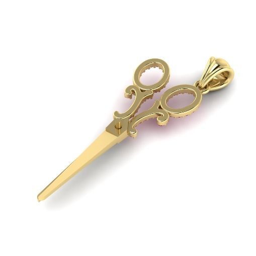 300 Pendant scissors 3D print model_3