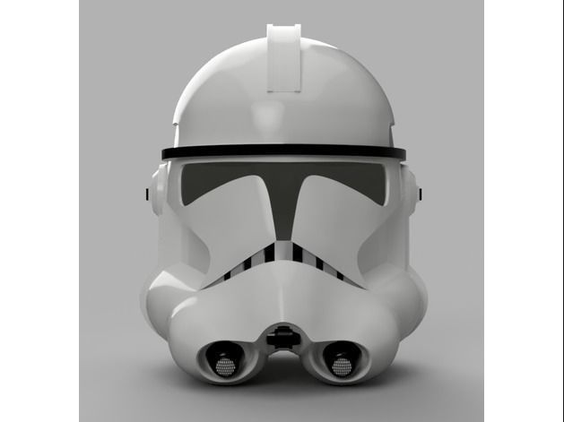 3D Star wars Phase 2 clone trooper helmet  3D print model_6