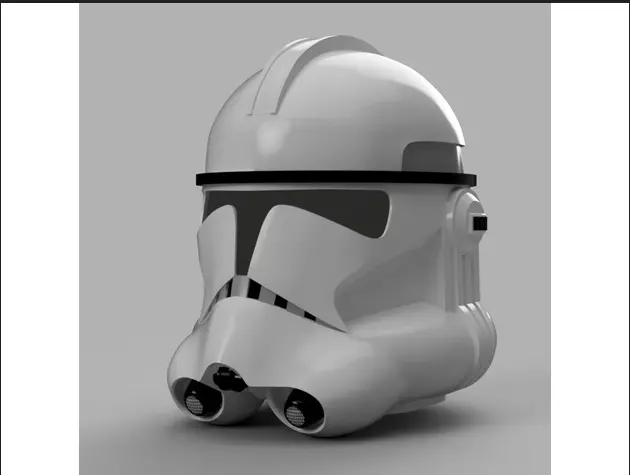 3D Star wars Phase 2 clone trooper helmet  3D print model_0