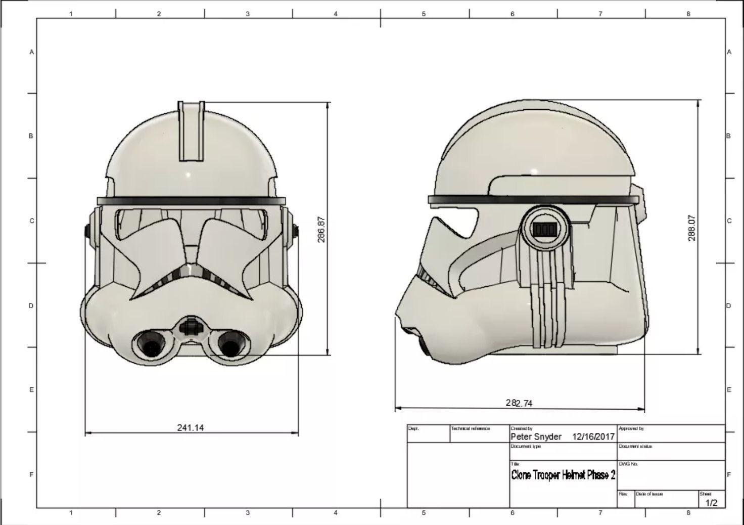 3D Star wars Phase 2 clone trooper helmet  3D print model_1