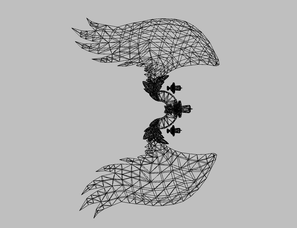 Colorful Wing Low-poly 3D model_20