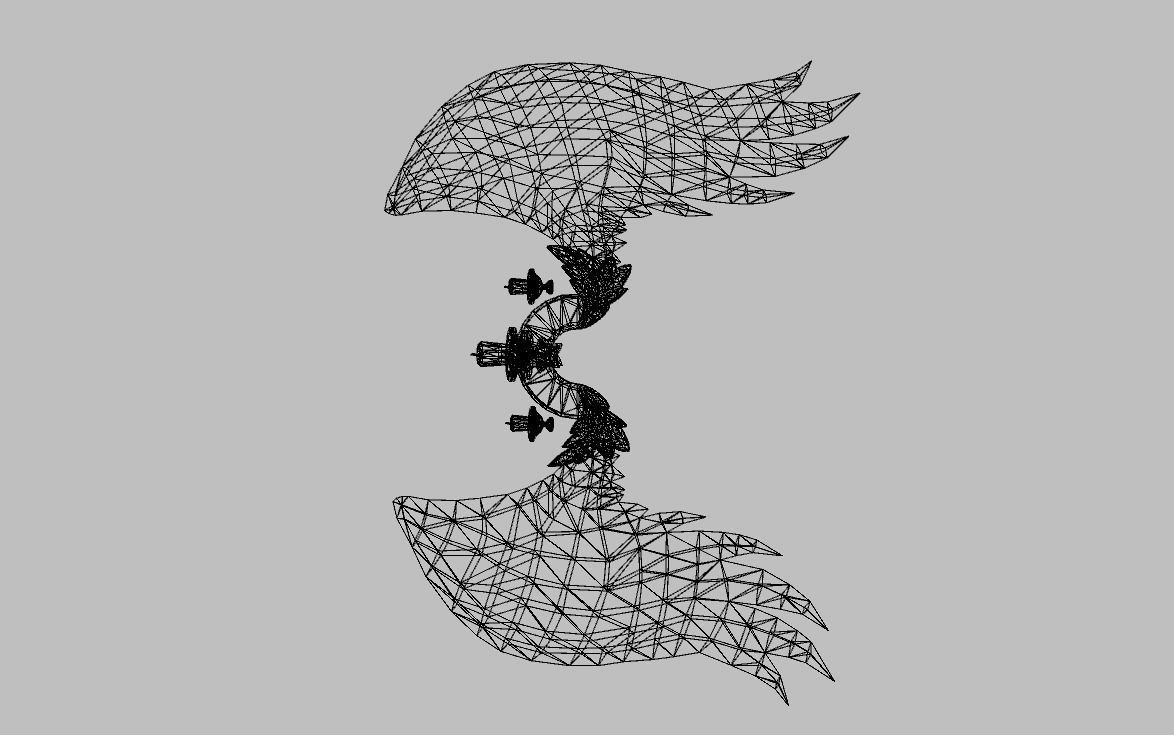 Colorful Wing Low-poly 3D model_22