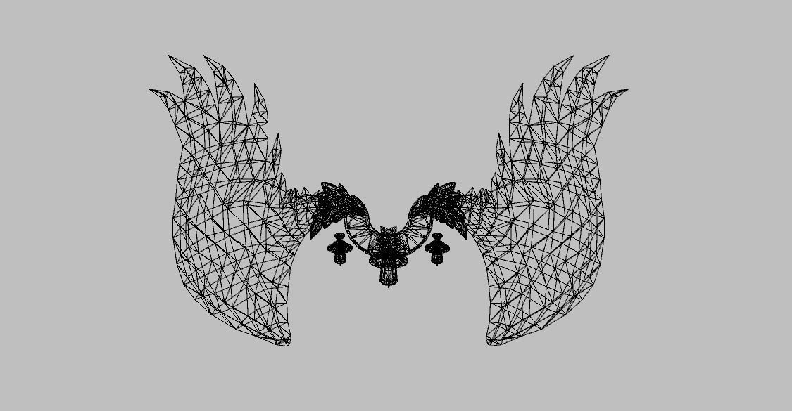 Colorful Wing Low-poly 3D model_16