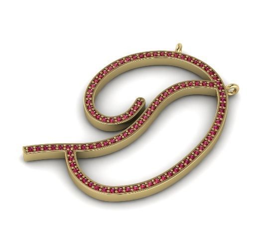 298 Pendant in the form of the letter D 3D print model_1