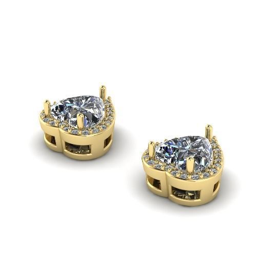 297 Earrings in the form of a heart 3D print model_2