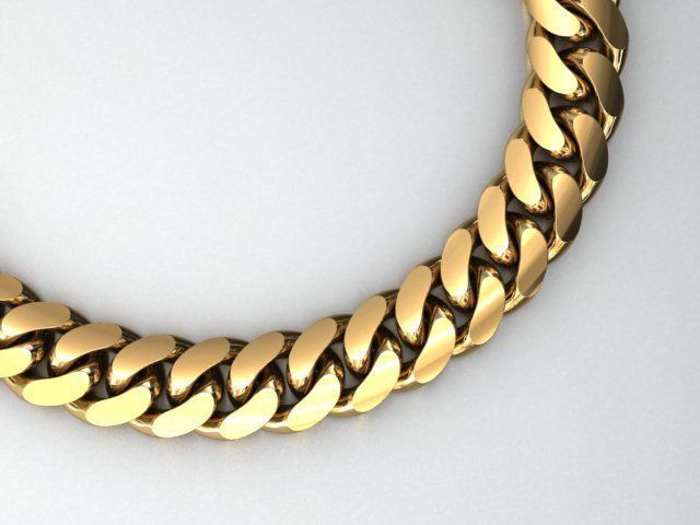 3 MM MIAMI CUBAN LINK CHAIN FOR BRACELET OR NECKLACE 3D print model_1