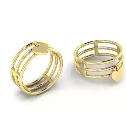 291 Ring with a heart 3D print model