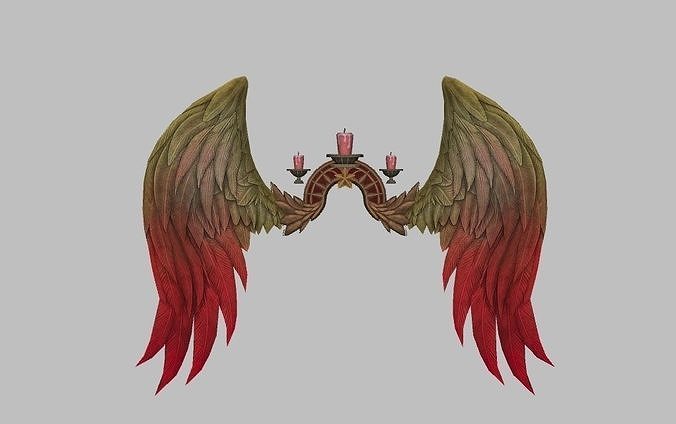 Red Wing Low-poly 3D model