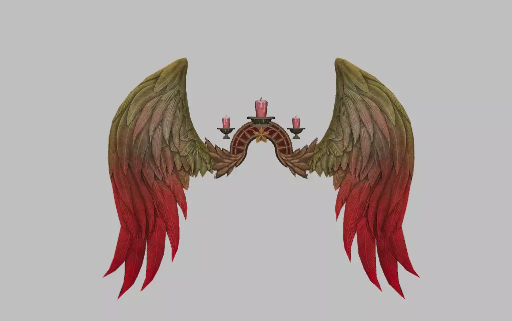 Red Wing Low-poly 3D model_0