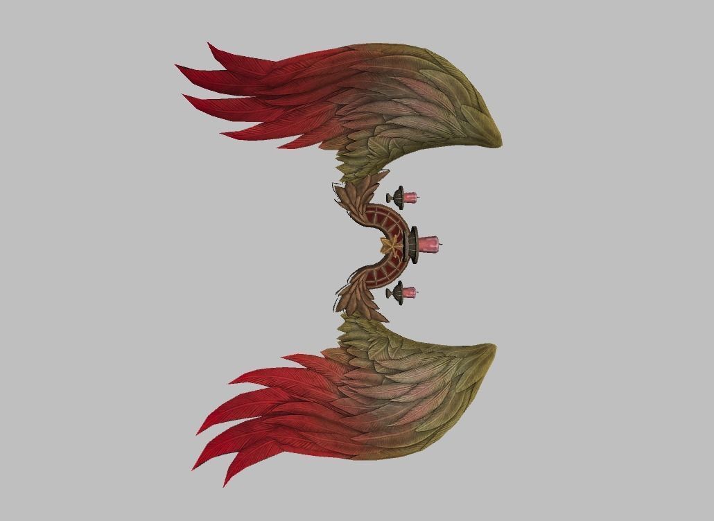 Red Wing Low-poly 3D model_11