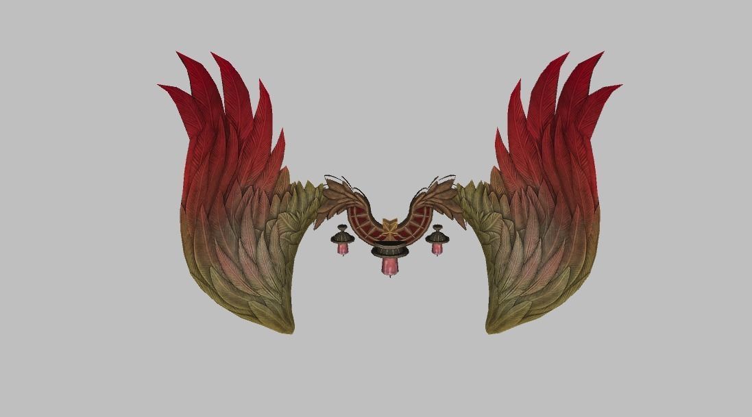 Red Wing Low-poly 3D model_17