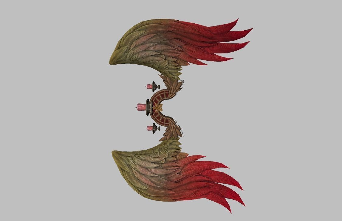 Red Wing Low-poly 3D model_18