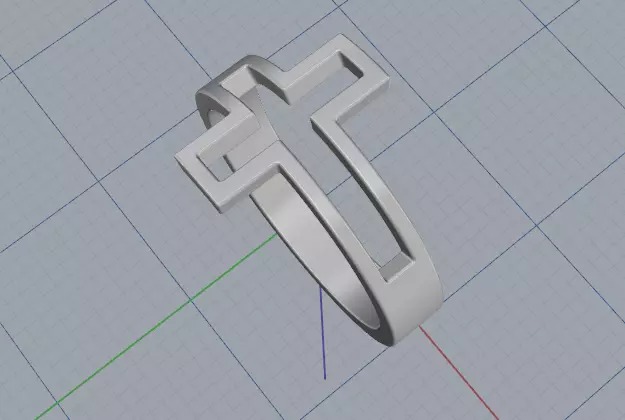 Cross ring 3D print model_0