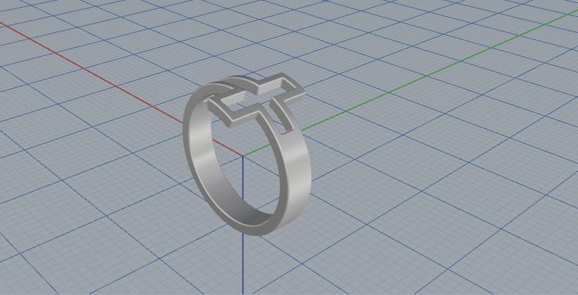 Cross ring 3D print model_4
