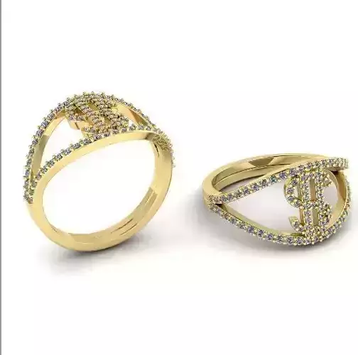 278 Dollar sign ring