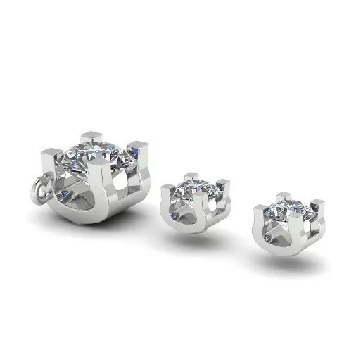 277 Set of earrings and pendant 3D print model_0