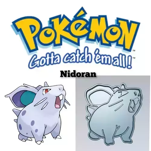 Pokemon Nidoran Cookie Cutter Stamp Cake Decorating