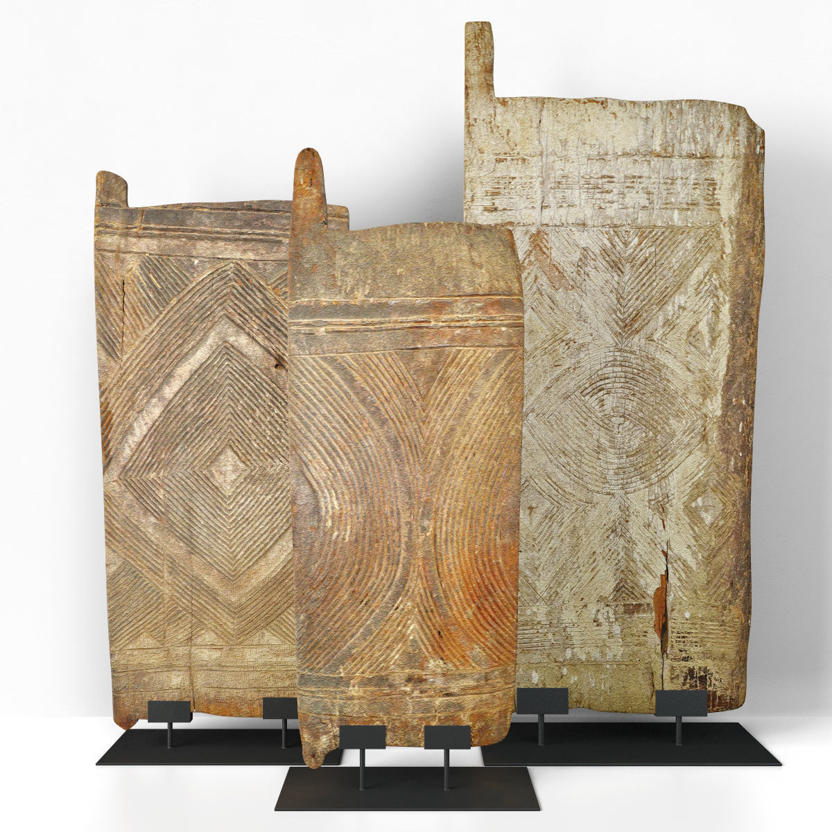 Old Igbo Grain Doors 3D model_1