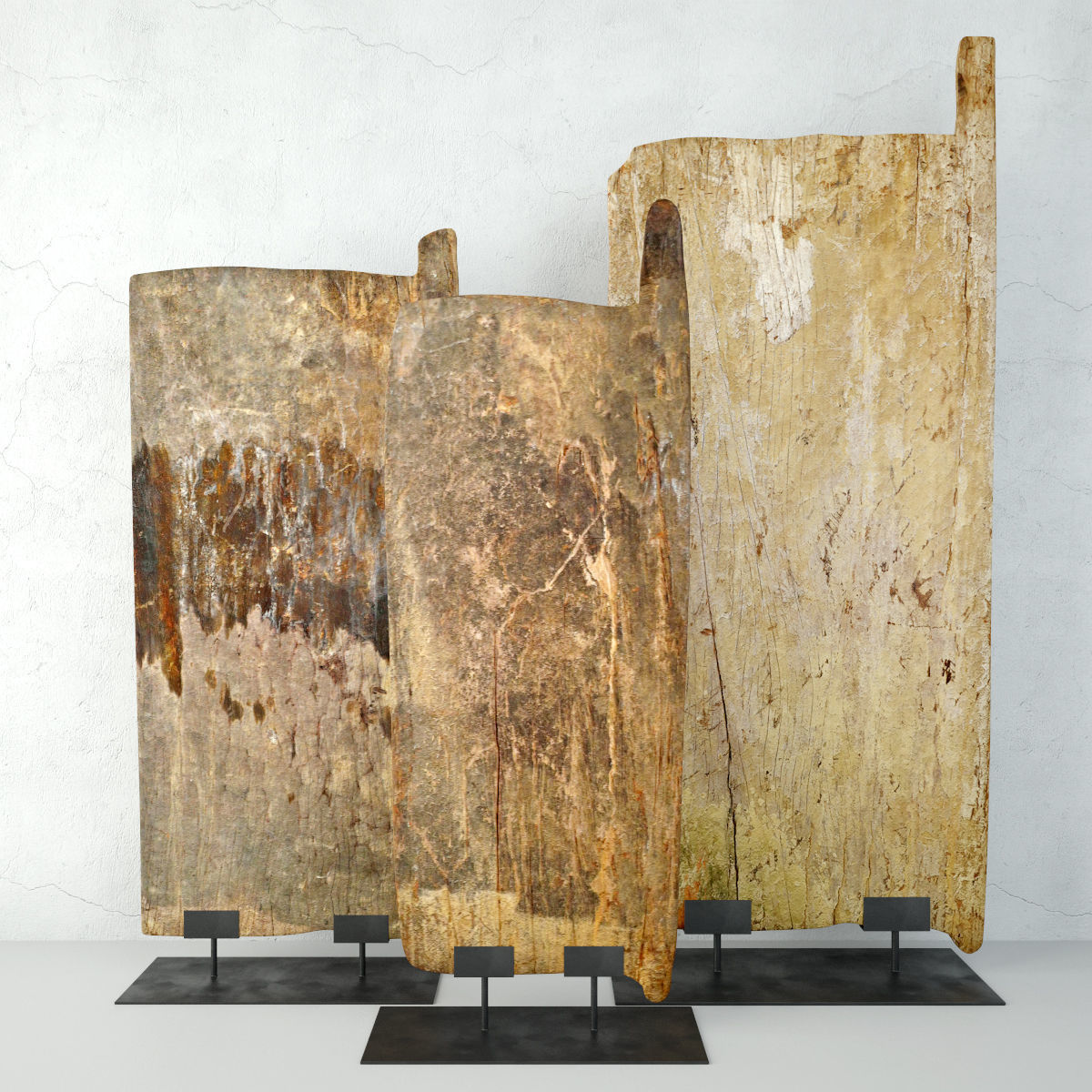 Old Igbo Grain Doors 3D model_3